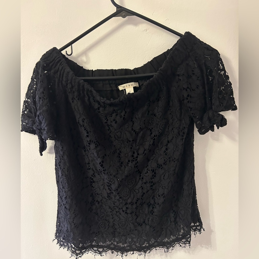 Miami Black Lace Blouse